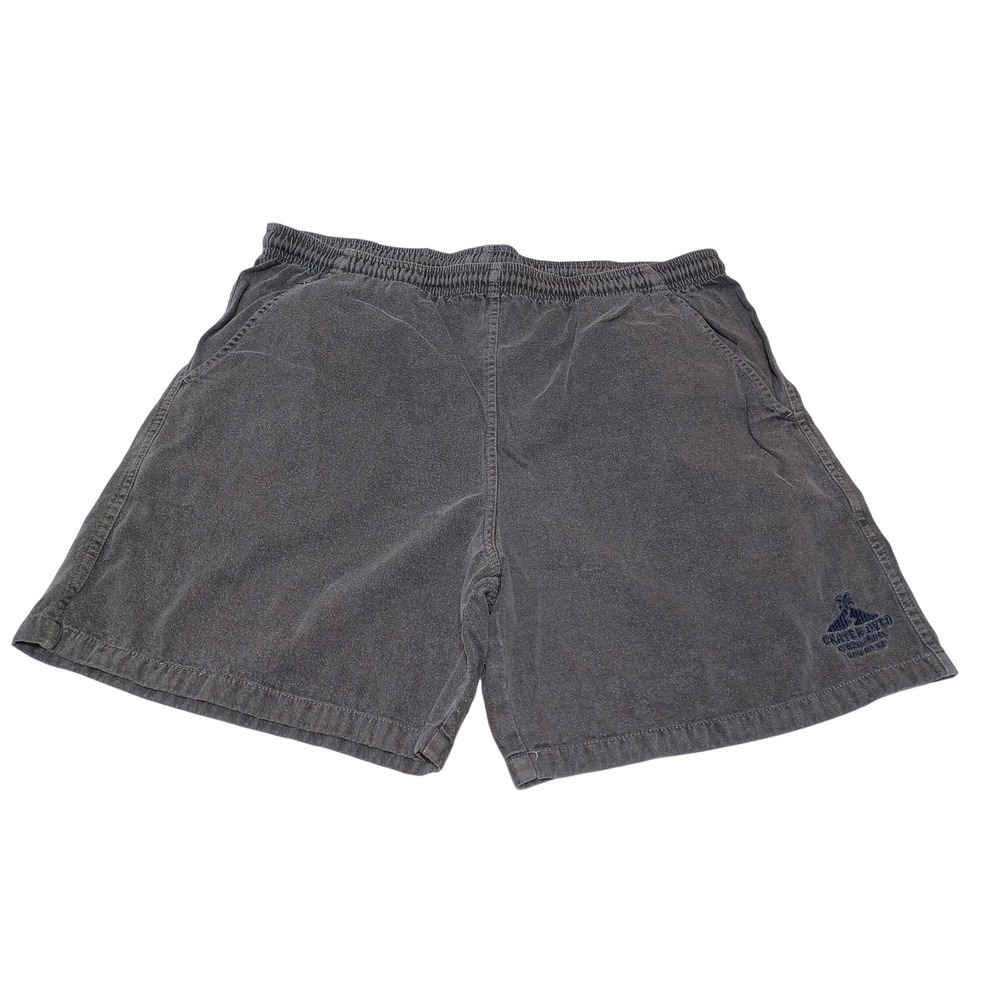 VTG Crazy Shirts Hawaii Crater Dyed Shorts Mens L Gray Cotton 90s Gorpcore Surf